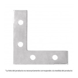 1 pieza Escuadra plana de 1" pulgada Escuadra cantonera de acero galvanizado