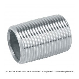 1 piezas Niple Cuerda Corrida Galvanizado 1/2' Conector de rosca de media Conector tipo galvanizado de 1/2"