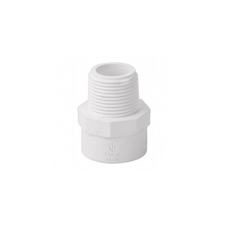 Adaptador Macho para tubo de PVC Adaptador de tubo para PVC Blanco Macho de 1/2" 13mm