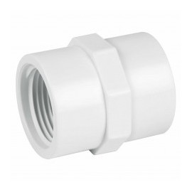 (1 pieza) Adaptador de hembra de PVC 3/4" tubo blanco para agua conector de rosca de 3/4"