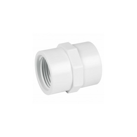 (1 pieza) Adaptador de hembra de PVC 3/4" tubo blanco para agua conector de rosca de 3/4"