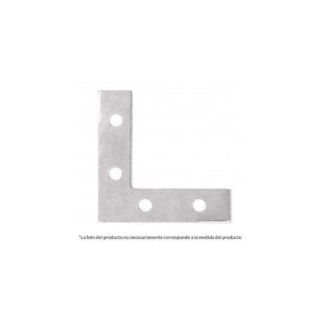 1 pieza Escuadra plana de 2 1/2" pulgada y media Escuadra cantonera de acero galvanizado espesor de 1.4mm Prensa Escuadra