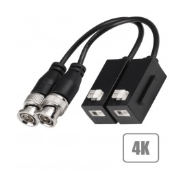Video Balun Transceiver for Security Cameras Video Connector for 720p / 1080p / 4mpx / 5mpx / 4K Cameras