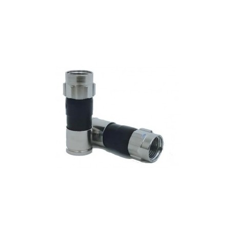 Conectore tipo F para cable de video de Televisión coaxial RG6 RG-6 Conector para Cable de Antena Aerea (Video de Tv, Izzi)