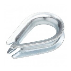 Cuello/ Guardacabo/ Rozadera para Cable de 1/4" de Acero Galv. por Inmersión.
