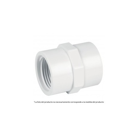 ( 1 pieza ) Conector hembra para PVC Conector de PVC para tubo a rosca Conector para tubo de PVC de agua 1/2" Media