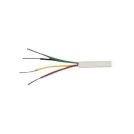 (Venta x Metro) Bobina de 305 metros de alambre , 22 AWG 4 Conductores 4x22 AWG Cable 4x22 blanco para Alarmas y automatización