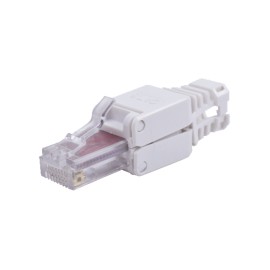 Conector de red RJ45 para cable CAT6 SIN USO DE HERRAMIENTAS PLUG RJ45 Autoponchable Auto Ponchable