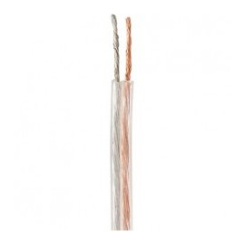 (Venta x Metro) Cable Para Audio Cable Para Bocina 2x18 Transparente Cable Para Bocina Calibre 18 AWG Polarizado