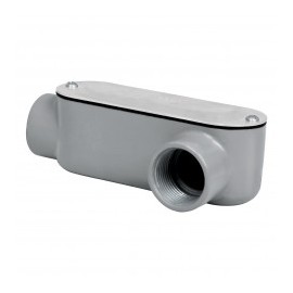 1" (25.4 mm) LL-type condulet box Includes cover and screws. LL-type condulet box for 1-inch metal pipe