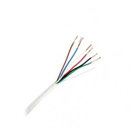 1 Metro de Cable Viakon 6 conductores Calibre 22 6x22 awg Cable Blanco CMR Viakon
