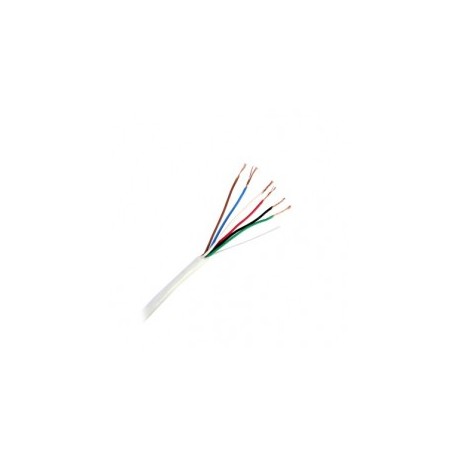 1 Metro de Cable Viakon 6 conductores Calibre 22 6x22 awg Cable Blanco CMR Viakon