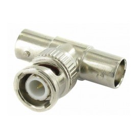 Conector en T de BNC Conector de BNC coaxial en tipo T Conector tipo T de BNC Coaxial divisor de señal