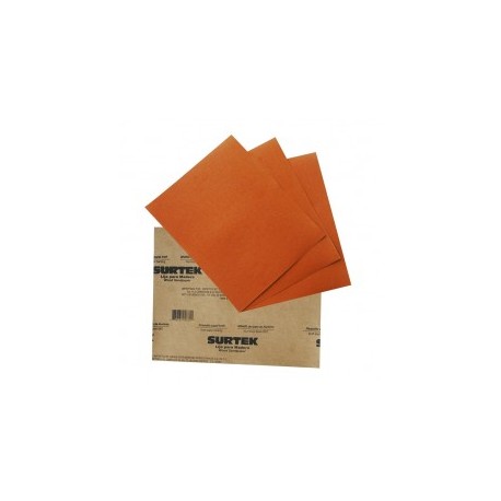 (Venta por pieza) Lija para madera del numero 100 Lija de madera lija gruesa naranja Lija de 100