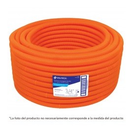 1 Metro de Manguera naranja corrugada de 3/4" Manguera naranja Manguera flexible 0.35mm