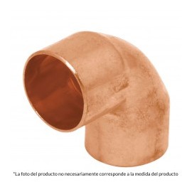 Codo de 90° Grados para tuberia de Cobre Codo tipo L para tubo de cobre de 1/2" de Media Codo de cobre de media