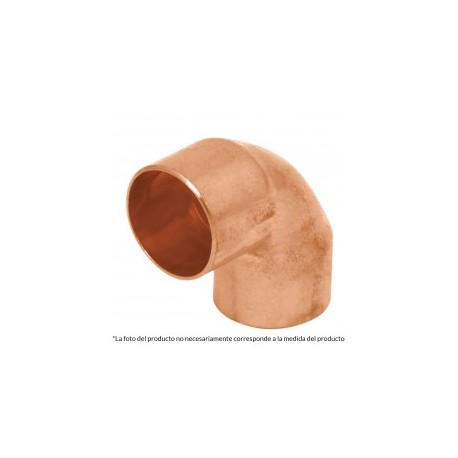 Codo de 90° Grados para tuberia de Cobre Codo tipo L para tubo de cobre de 1/2" de Media Codo de cobre de media