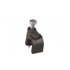 (Paquete con 20 piezas) Grapa Negra para cable UTP, Coaxial, de Alarma, RJ45, de Video, Antena, Grapa con clavo de 6mm