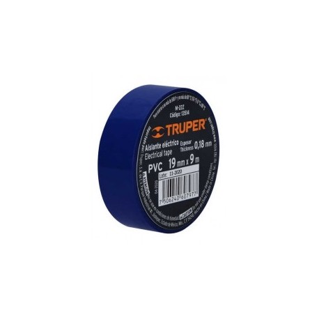 (9 Metros) Cinta de aislar de 9 metros Azul 19mm cinta azul para cables electrico cinta para electricista de aislar