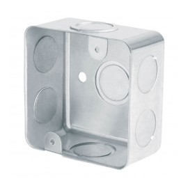Chalupa Economica de 3 x 3" pulgadas Caja metalica electrica Chalupa cuadrada regular Caja cuadrada 3x3