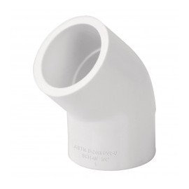 1 Pieza Cople para tubo de PVC de 45° Grados Tubo de PVC para tubo de agua Cople de 45 Grados