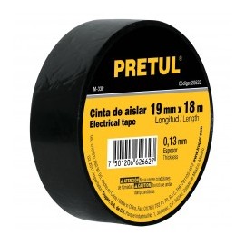 PRETUL Insulating Tape 18 Meters x 19mm Flame Retardant Insulating Tape up to 500v Black Insulating Tape