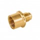 Niple Cople tipo Campana para gas tubo de gas 5/16" FLARE MACHO a 3/8" NPT HEMBRA