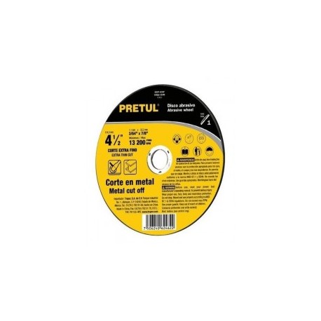 Disco de Corte para Metal Disco para Metal de 4 1/2" pulgadas Disco para Metal Disco de corte de 4" Pulgadas y Media