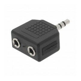 Divisor De Audio 1 A 2 Aux 3.5mm Diadema Micrófono Audifonos splitter de Audio Auxiliar de 3.5mm a 2 Hembra Auxiliar de 3.5mm