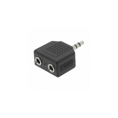 Divisor De Audio 1 A 2 Aux 3.5mm Diadema Micrófono Audifonos splitter de Audio Auxiliar de 3.5mm a 2 Hembra Auxiliar de 3.5mm