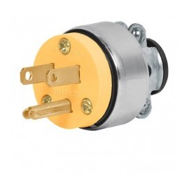 (1 pieza) Clavija Industrial Reforzada, 2 Polos, 3 Hilos,125v Clavija Reforzada con tierra Clavija de 125v