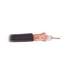 (Price per meter) RG59 cable, central conductor of 20 gauge copper wire, shielded with 80% copper braided mesh