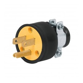 (1 piece) Reinforced Industrial Plug, 2 Poles, 3 Wires, 125v Reinforced Plug with ground 125v Plug