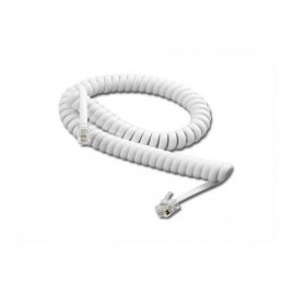 Cable para teléfono espiral de 2.10 Metros Cable espiral para teléfono cable para auricular Cable telefónico blanco