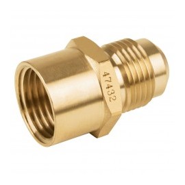 Niple de campana 3/8 a 3/8" Niple tipo Campana para gas Niple para gas de 3/8" fabriado en latón