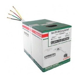 1 metro de Cable 2x18 Blanco Cable de Cobre / 4x18 AWG / Tipo Alarmas CM-CL2 / Para Interior / Color Blanco / Para Alarmas