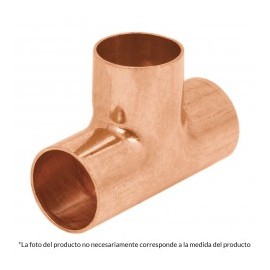 Tee De Cobre Sencilla 1/2' Tee T para tubo de cobre de media pulgada T para tubo de cobre de 1/2"