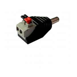 1 Piece 12 VDC Polarized Male Jack Adapters Adapter For Cameras Male Connector For CCTV Cameras