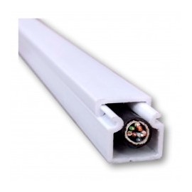 Canaleta de PVC Plástica 2 Metros Blanca Redes y Eléctrico 11x12mm Canaleta para 1 Cable Canaleta antiflama