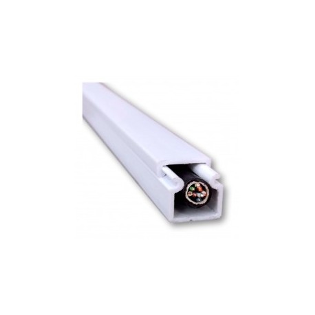 Canaleta de PVC Plástica 2 Metros Blanca Redes y Eléctrico 11x12mm Canaleta para 1 Cable Canaleta antiflama