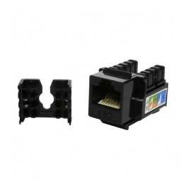 Jack RJ45 Cat6 Negro de Impacto Jack Cat6 S/Herramienta Keystone Negro Jack RJ45 Cat6 Conector Hembra Red UTP