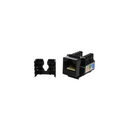Jack RJ45 Cat6 Negro de Impacto Jack Cat6 S/Herramienta Keystone Negro Jack RJ45 Cat6 Conector Hembra Red UTP