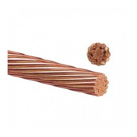 1 Meter CAL 10 CU SOFT BARE CABLE 19H SOFT COPPER BARE CABLE 10 AWG CALIBER, 19 WIRE, CLASS B, VIAKON BRAND