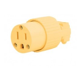 copy of Contacto Industrial Plástico 2 Polos 3 Hilos 15a 125v contacto para extensión plástico industrial con tierra amarillo