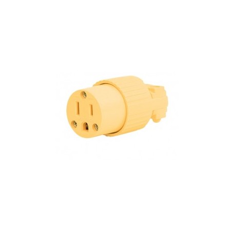 copy of Contacto Industrial Plástico 2 Polos 3 Hilos 15a 125v contacto para extensión plástico industrial con tierra amarillo