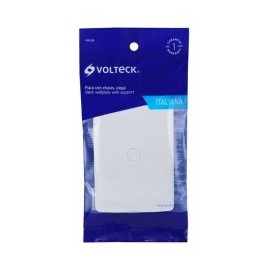 Placa Ciega con hueco en medio para pasar cable, Placa de pared ciega blanca con un hoyo en medio Faceplate ciega wallplate