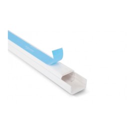 Canaleta de PVC Plástica 2 Metros ADHESIVO PEGAMENTO Blanca Redes y Eléctrico 11x12mm Canaleta para 1 Cable Canaleta antiflama