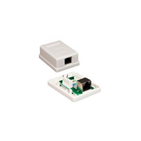 Roseta para Pared de 1 puerto RJ45 Cat5e Para Pared Telefonia UTP Keystone Cat5e Jack con caja para pared