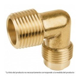 Codo Terminal 90º 3/8'' X 3/8'' Para Gas Foset Conector tipo Codo para Gas de FLARE 3/8" a NPT 3/8" Macho - Macho