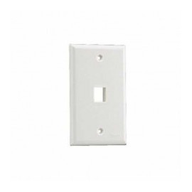 Placa de Pared Vertical, Salida Para 1 Puerto Keystone, Color Blanco Mate